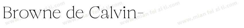 Browne de Calvin字体转换